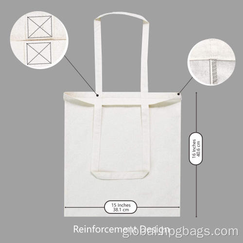 Economical Cotton Tote Shopping Bag Lightweight Medium Reusable Grocery Shopping Cloth Bags Factory